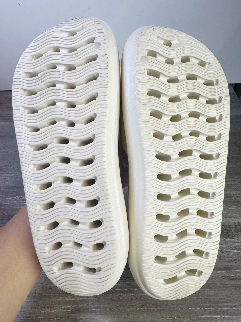 Billabong Pearl White Platform Cushion Slide Sandals size 7 IMMACULATE